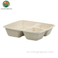 Biologisch abbaubare Zuckerrohrbagasse -Behälter Bento Lunchbox